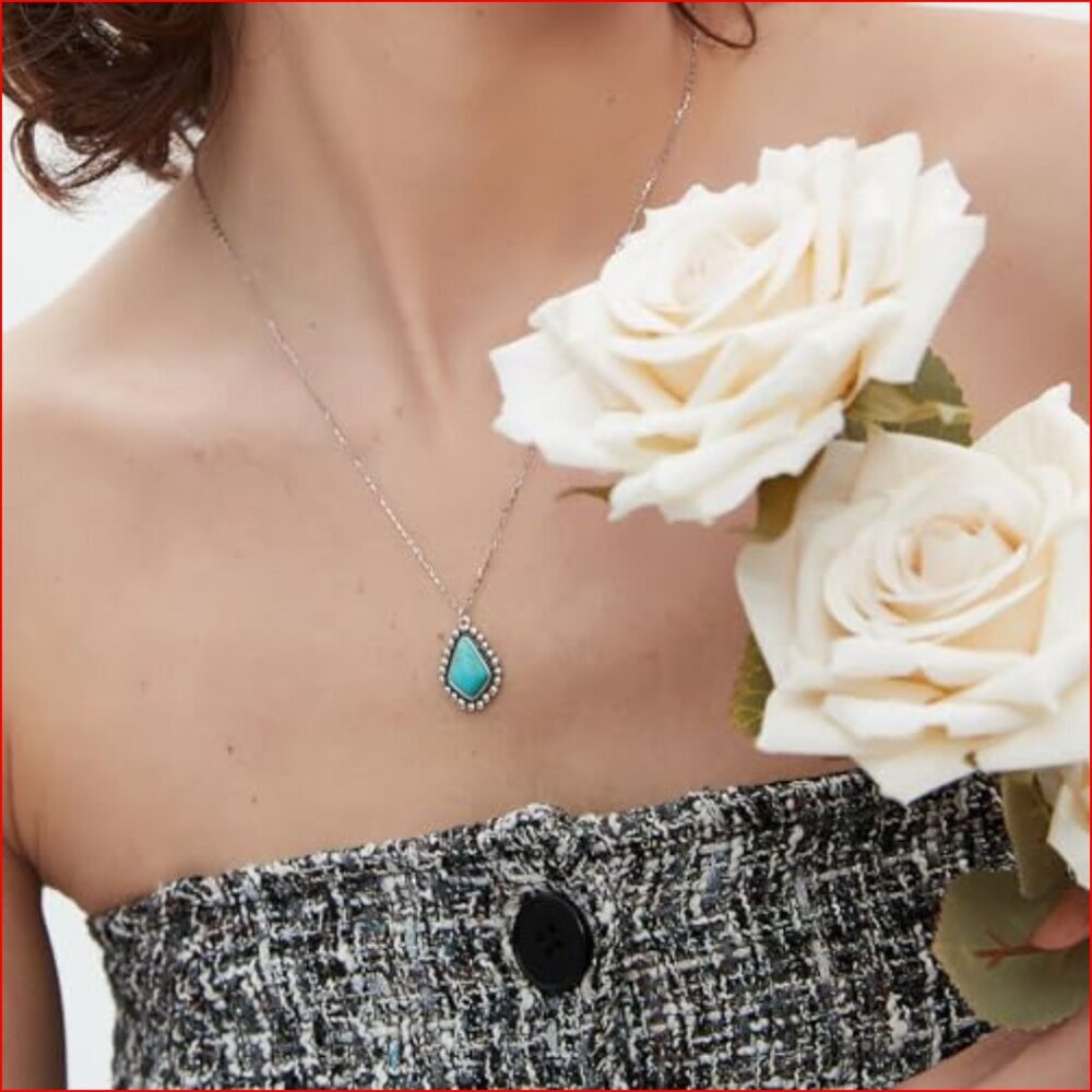 925 Sterling Silver Turquoise Jewelry Set With Gift Box View 5
